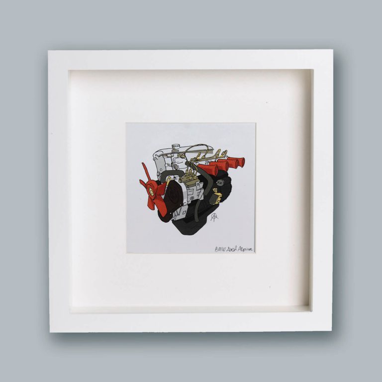 BMW 2002 Alpina engine print 4