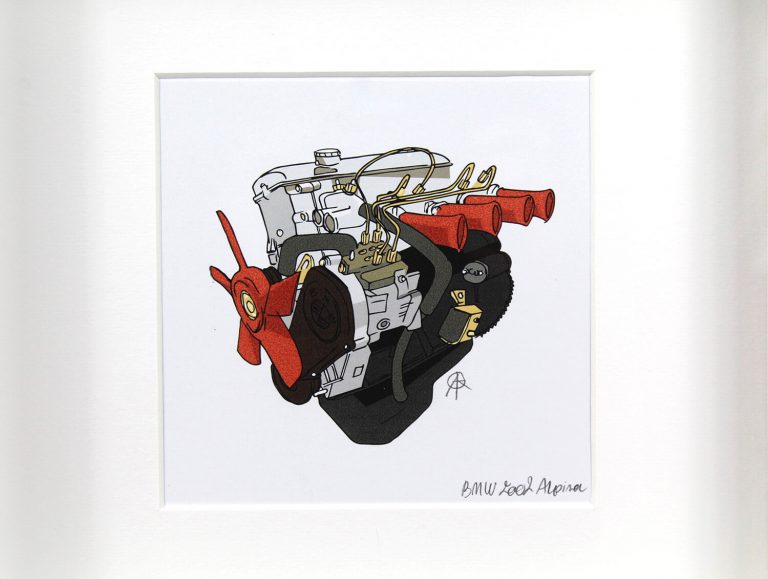 BMW 2002 Alpina engine print 3