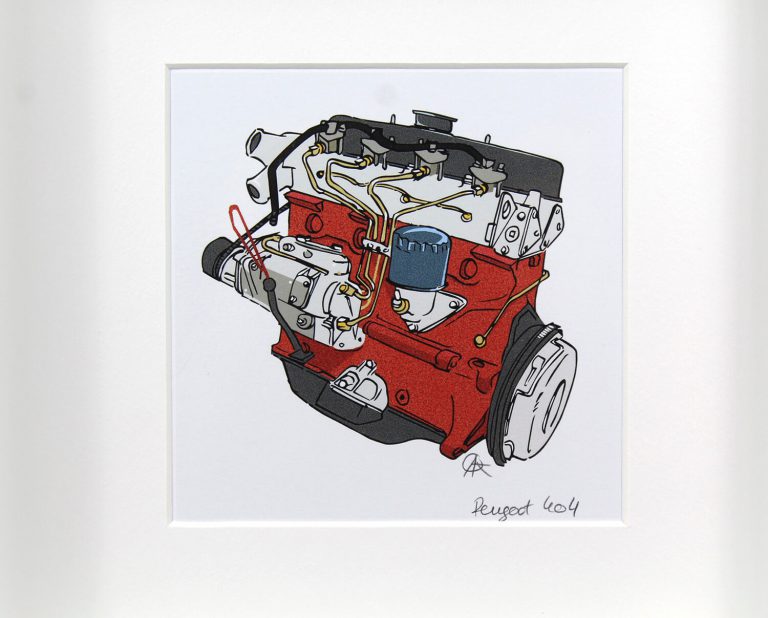 Peugeot 404 engine print 2