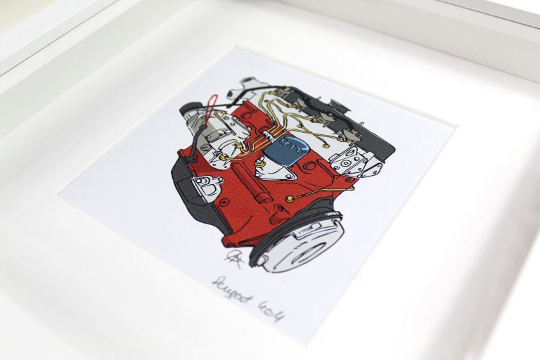 Peugeot 404 engine print 3